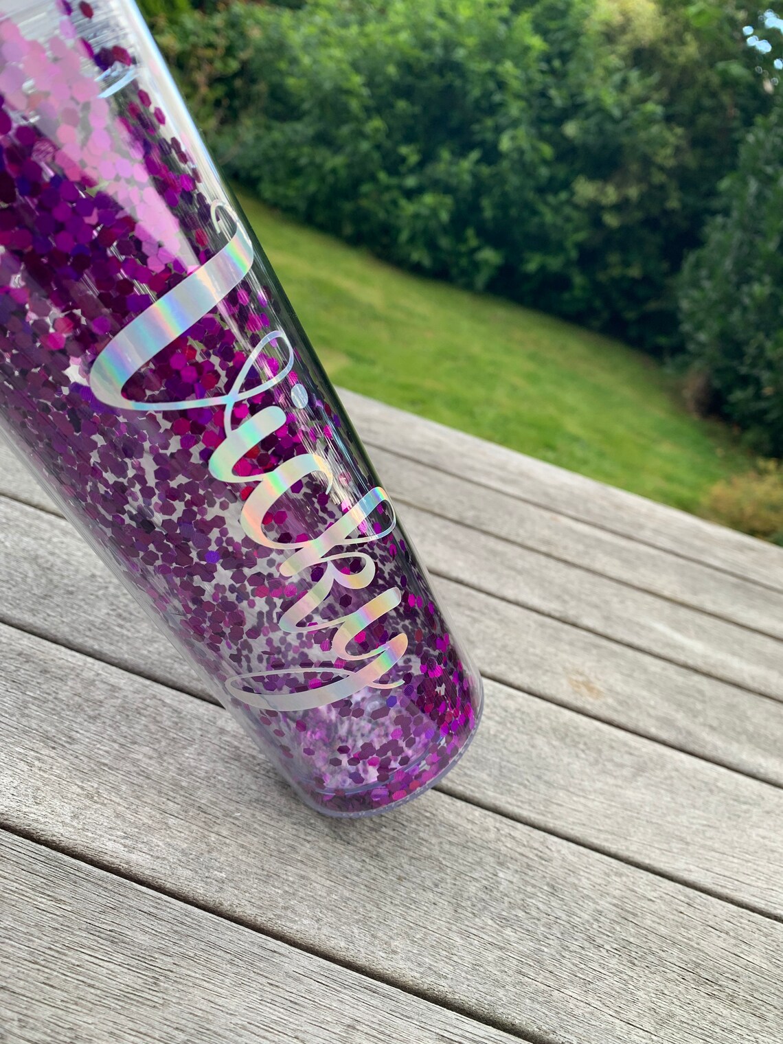 Personalised glitter cup glitter cup with straw glitter Etsy