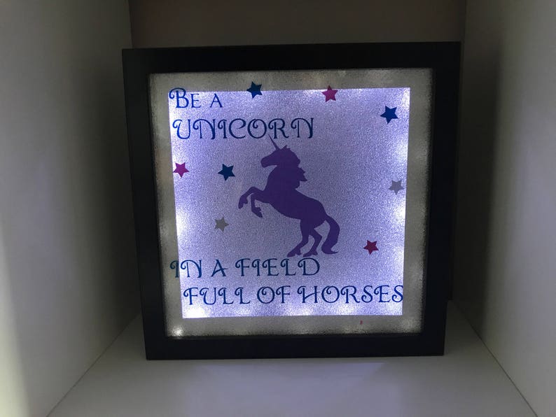 Unicorn light up frame, light up unicorn, unicorn gift, unicorn frame, image 2