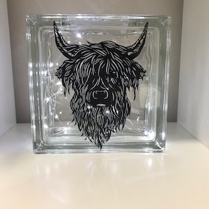 Large cow light block, light block, cow home decor, cow light up gift, highland cow gift, highland cow decor, animal decor, animal gift