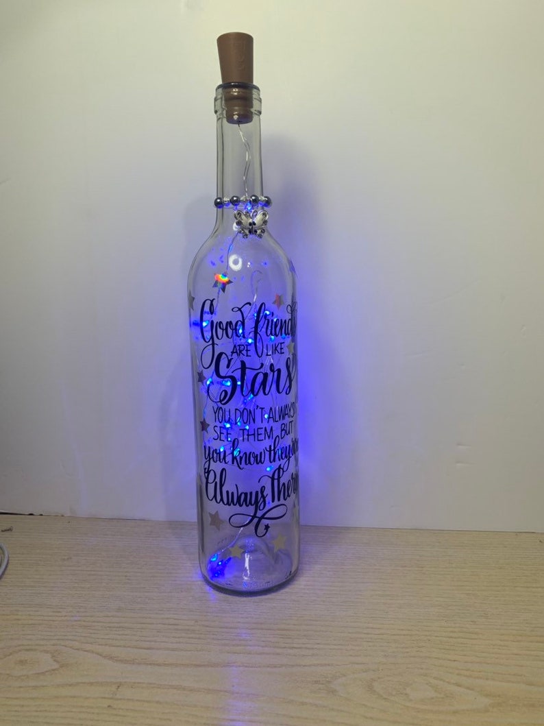 Best Friend Gift Light Bottle Quote Bottle Good Friend Gift Etsy UK