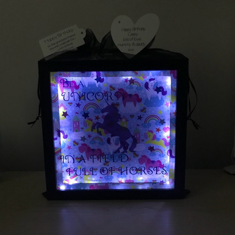 Unicorn light up frame, light up unicorn, unicorn gift, unicorn frame, image 7