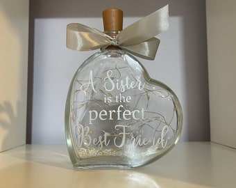 Sisters light bottle, sister light , sister gift, family gift