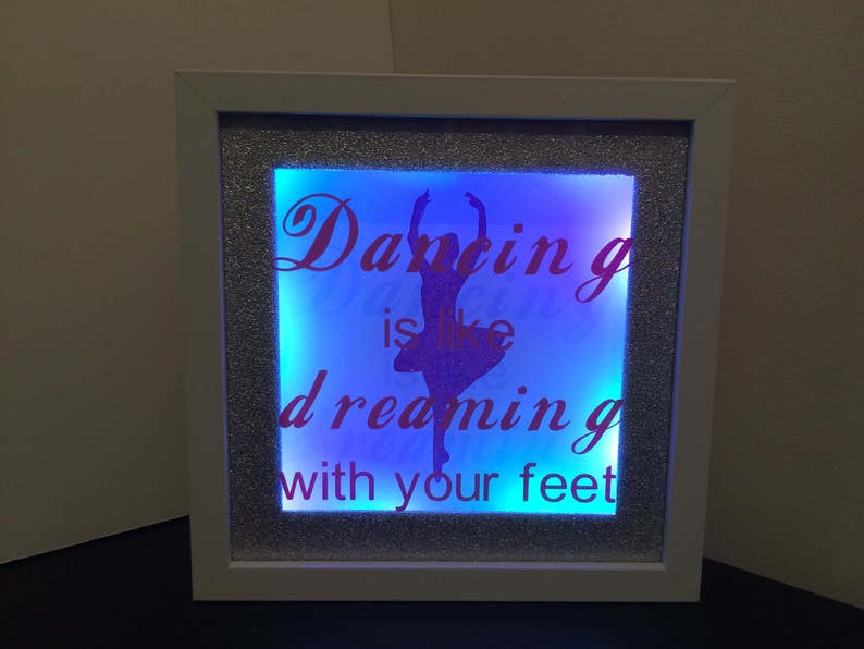Dancer Light up Frame Dancer Box Frame Dancer Gift Dancing Etsy UK