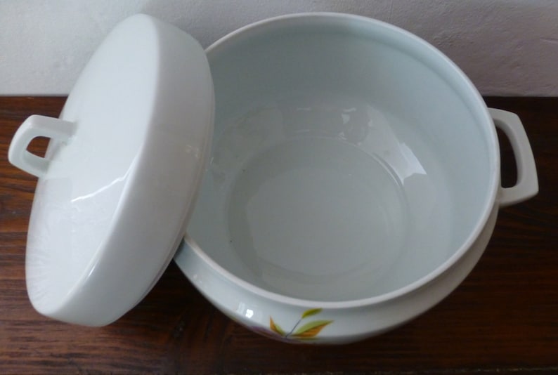 Limoges France 1970/'s porcelain tureenvintage french porcelain tureen bowl soup