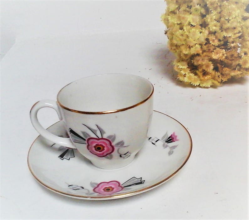 Limoges France porcelain art deco stylecoffee mug cup tea Etsy