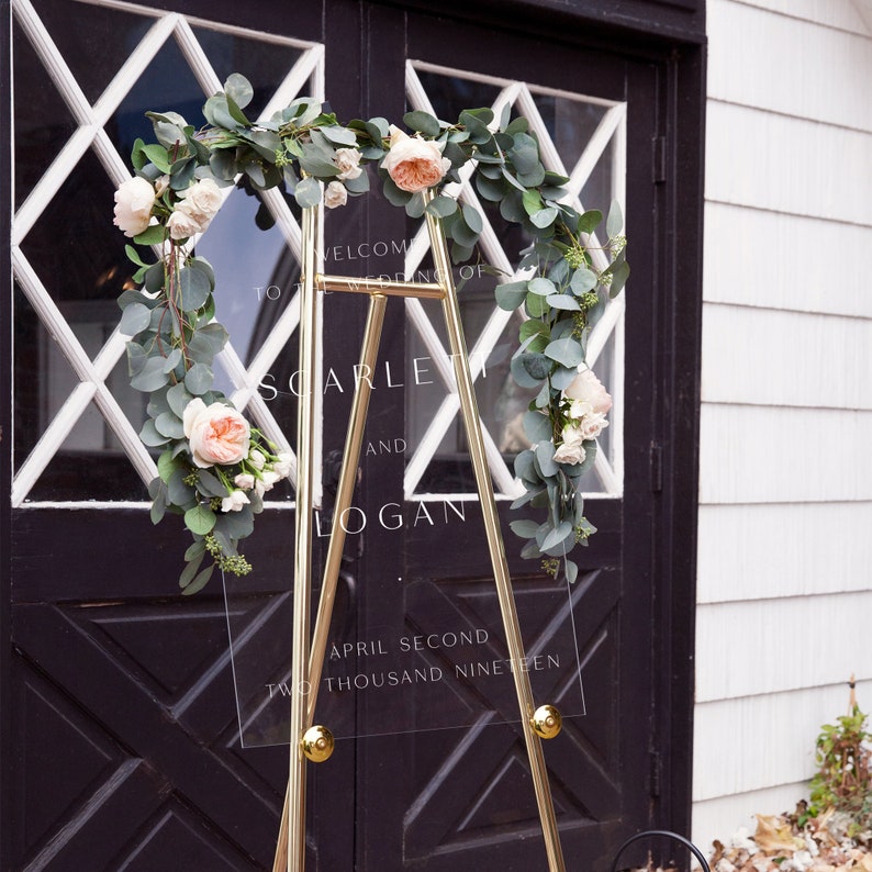 Personalized Welcome Wedding Sign Custom Welcome Wedding Sign Reception Welcome Sign SC Elegant Wedding Welcome Sign Large Ceremony Sign