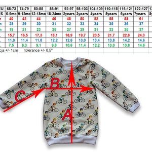Long sleeve TUNIC for girls, long sweatshirt for girls, sweatshirt for girls, long sleeve dress, patterned TUNIC for girls, 10 patterns image 10