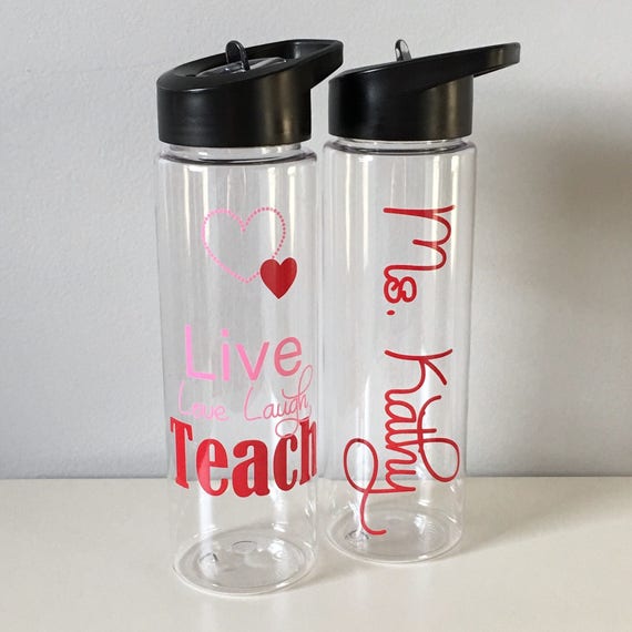 Download Items similar to Teacher Gift, Personalized Teacher Water Bottle, Teachers Gift, Teacher ...