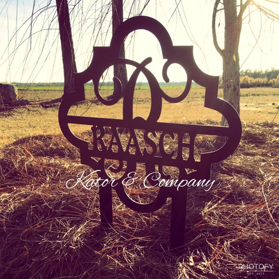 Items similar to Yard SignPersonalized SignMetal Yard SignWedding