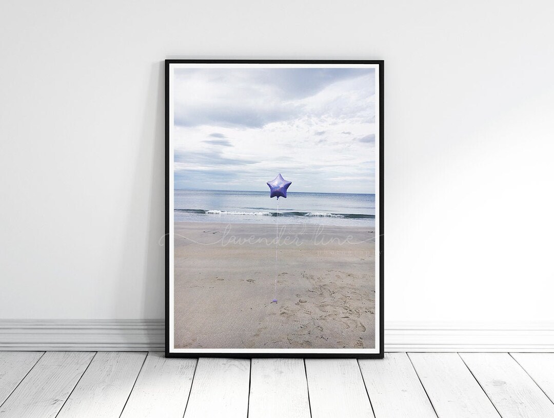 Star Balloon Beach Print: Coastal Home Decor, Northern Ireland - Etsy