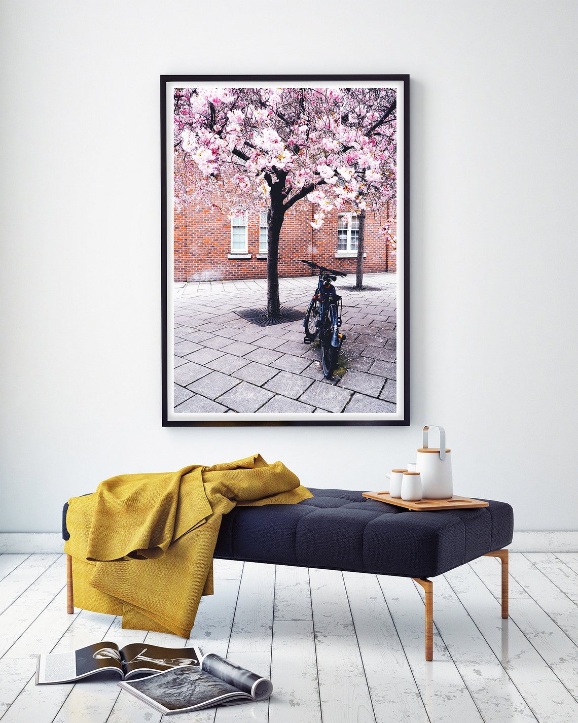 BLOSSOM AND BICYCLE, Colour Photography Print, Cherry Blossoms, Bicycle ...
