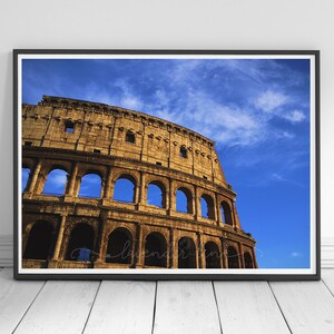 COLOSSEUM BLUE, Stampa fotografica a colori, Stampa fotografica di viaggio, Fotografia di Roma, Fotografia della città, Voglia di viaggiare, Arte murale, Arredamento per la casa