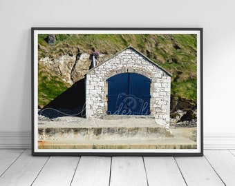 BALLINTOY BOATHOUSE, Colour Photography Print, Landscape, Ballintoy Harbour, Boathouse, Travel, Wanderlust, Wall Art, Northern Ireland