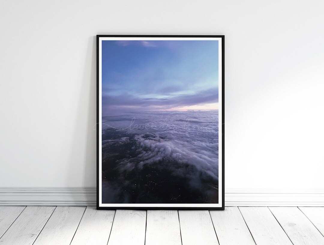 Sea of Dreams Print: Airplane Sunset Cloudscape, Northern Ireland Wall ...