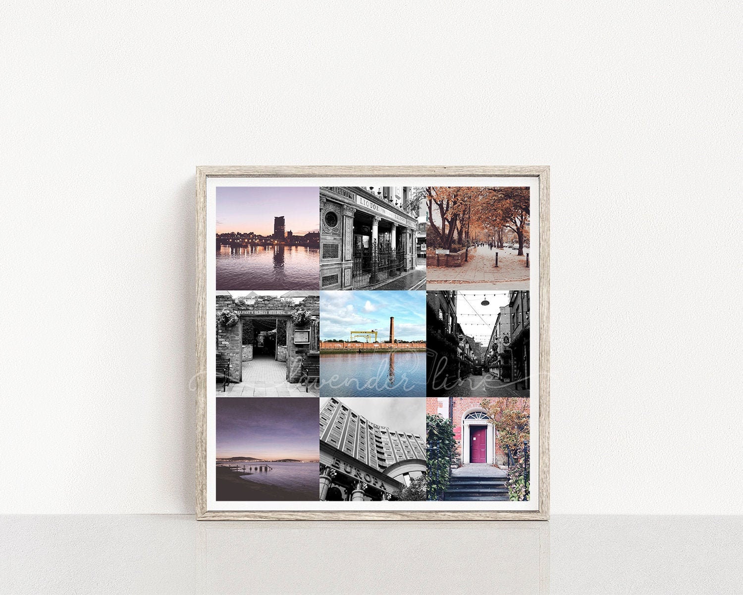 BELFAST, Colour Photography Print, Photo Collage, Belfast Landmarks