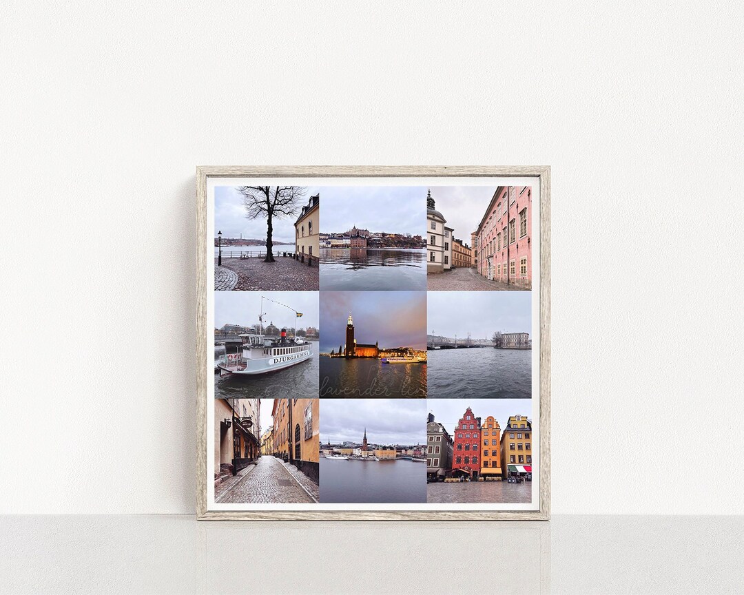 Stockholm Photography Print: Colorful City Collage Wall Art - Etsy