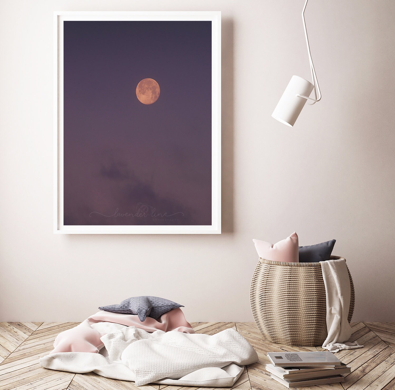 Purple Moon Photography Print: Winter Sunrise Wall Art - Etsy UK