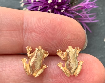Solid Silver Little frog earrings