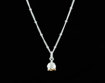 Lily Of The Valley Pendant, May birth flower, flower pendant, silver lily, woodland jewellery, bridal jewellery