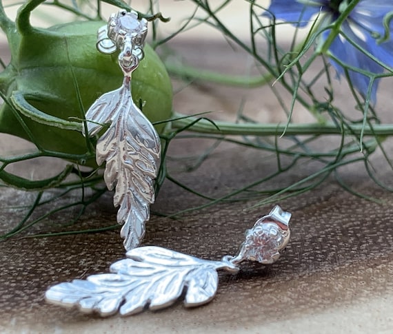 Silver 2024 fern earrings