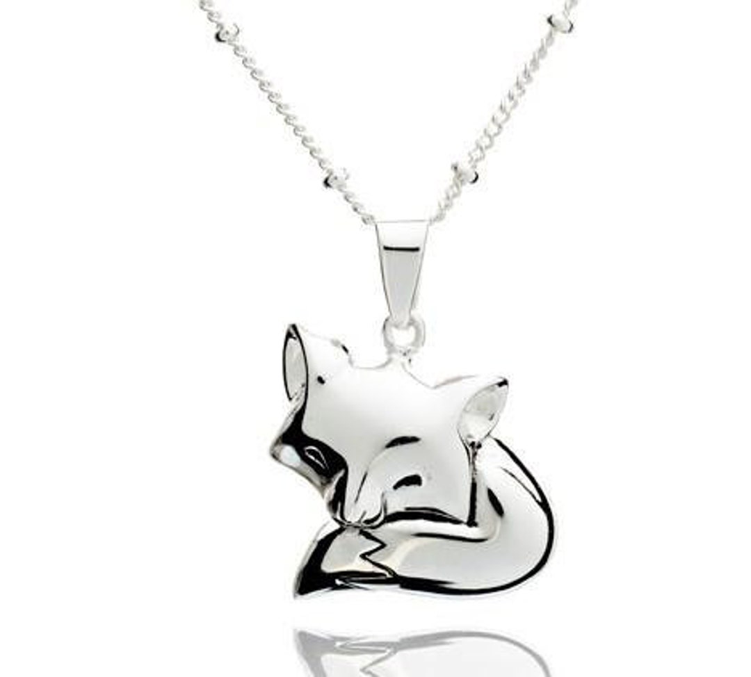Fox and hare silver necklace Frieandship pendant – Ursula Jewelry