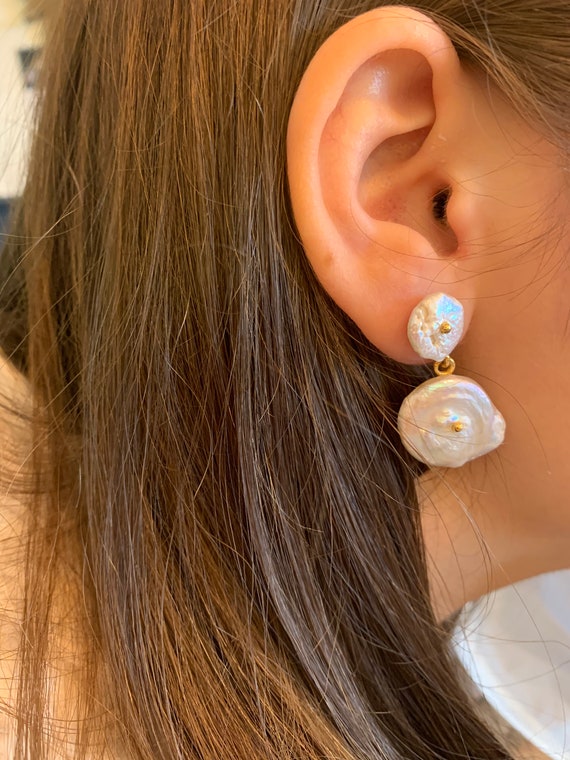 Etsy baroque 2024 pearl earrings