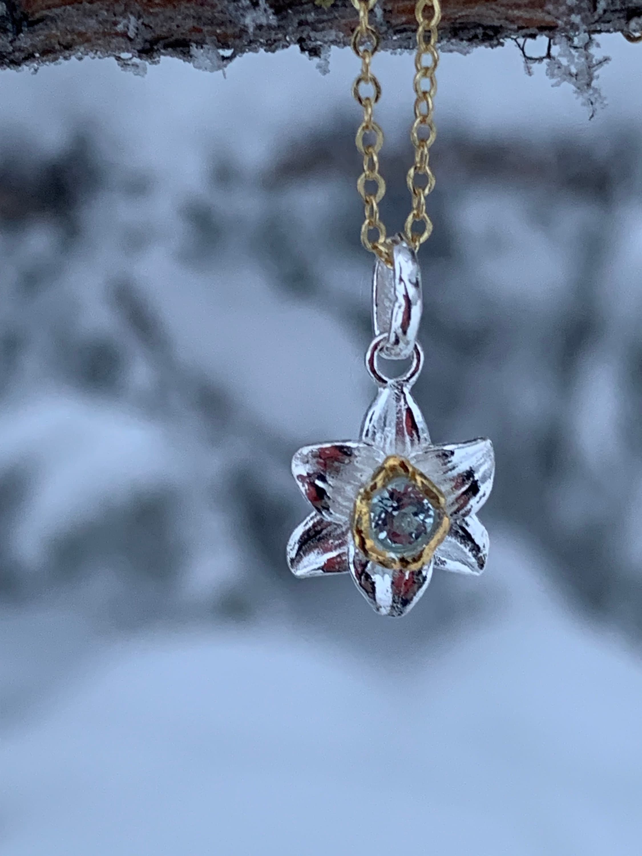 Sterling Silver Pendant Necklace STERLING MAY BIRTHSTONE PENDANT