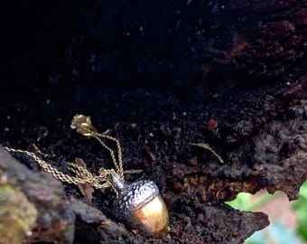 Naszyjnik z żołędziem ze srebra próby 925