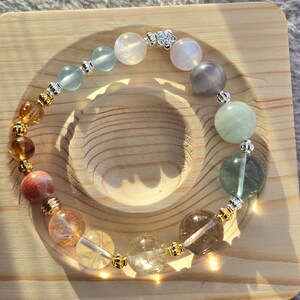 Handmade Fire and Ice Mix crystal Bracelet