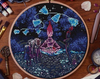 Sacred River Cross Stitch Pattern PDF – Clair Obscur Expedition 33