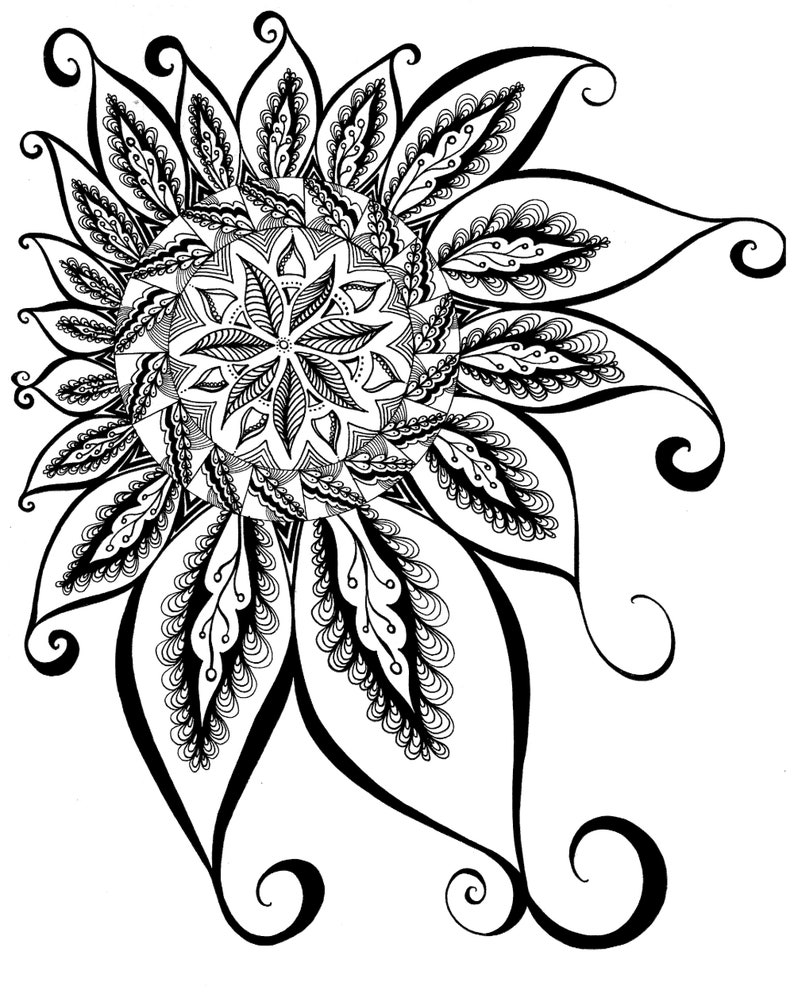 Swirly Gig Mandala Art Wall Art Digital Print Mailed - Etsy