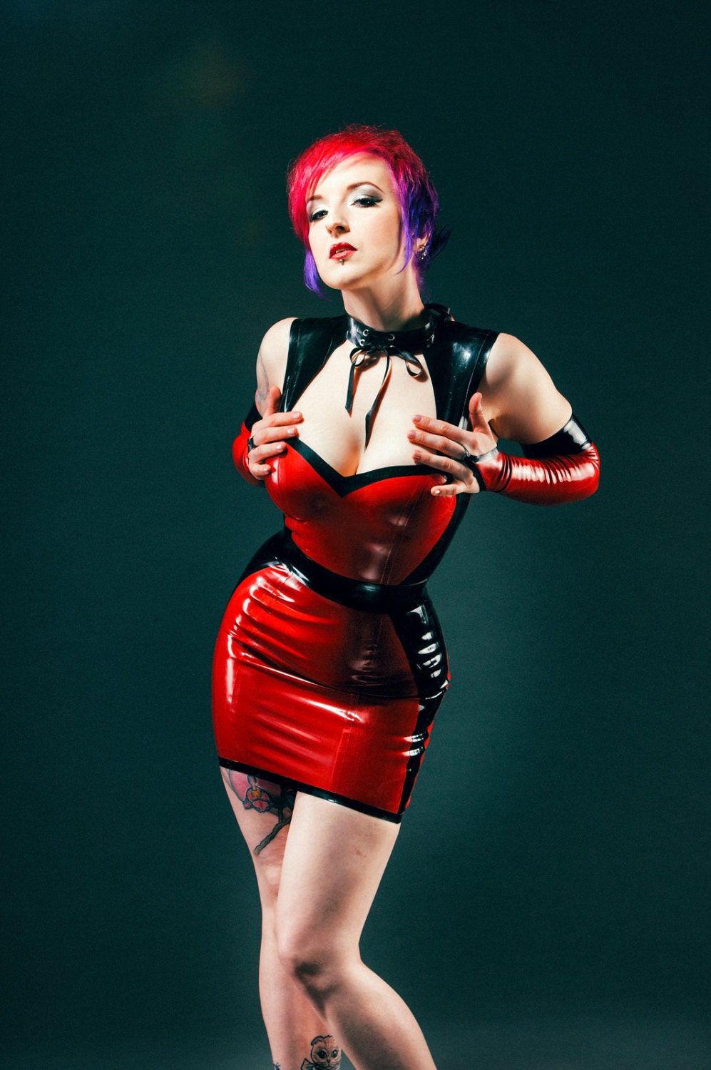 Illusion Latex Kleid | Etsy