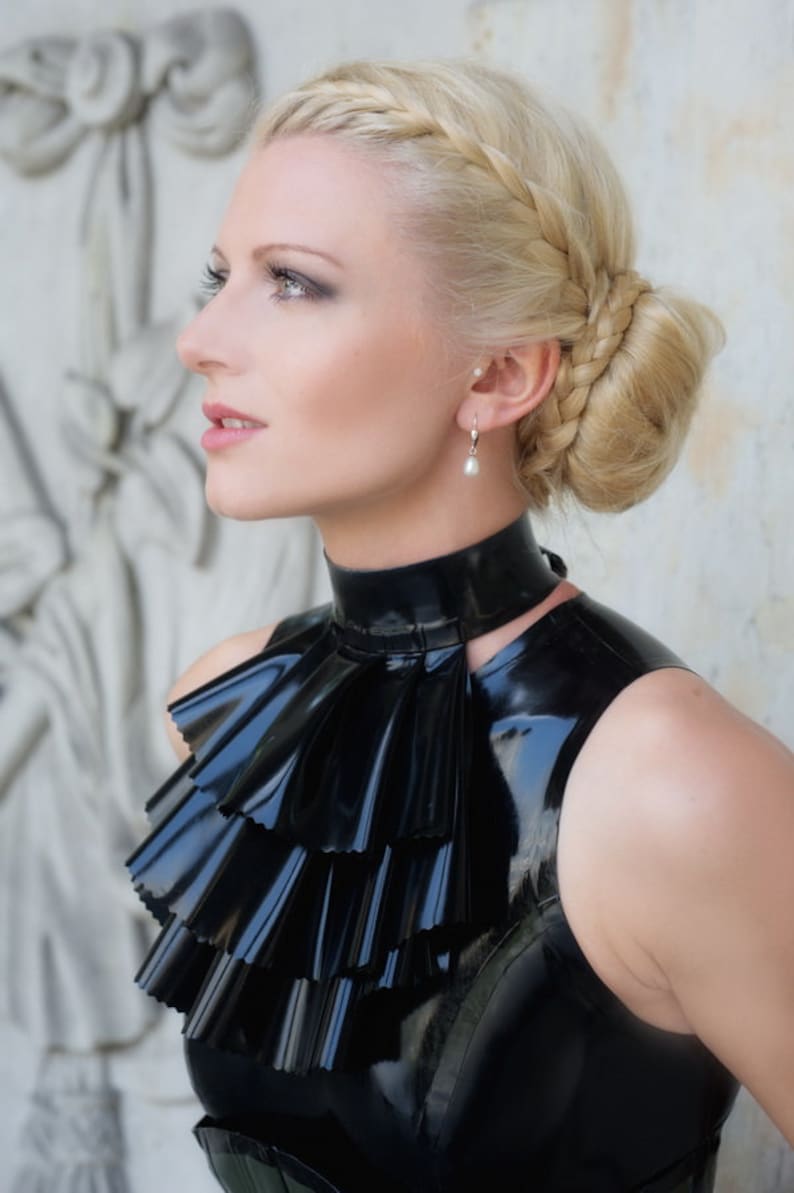 Jabot Latex Collar Etsy