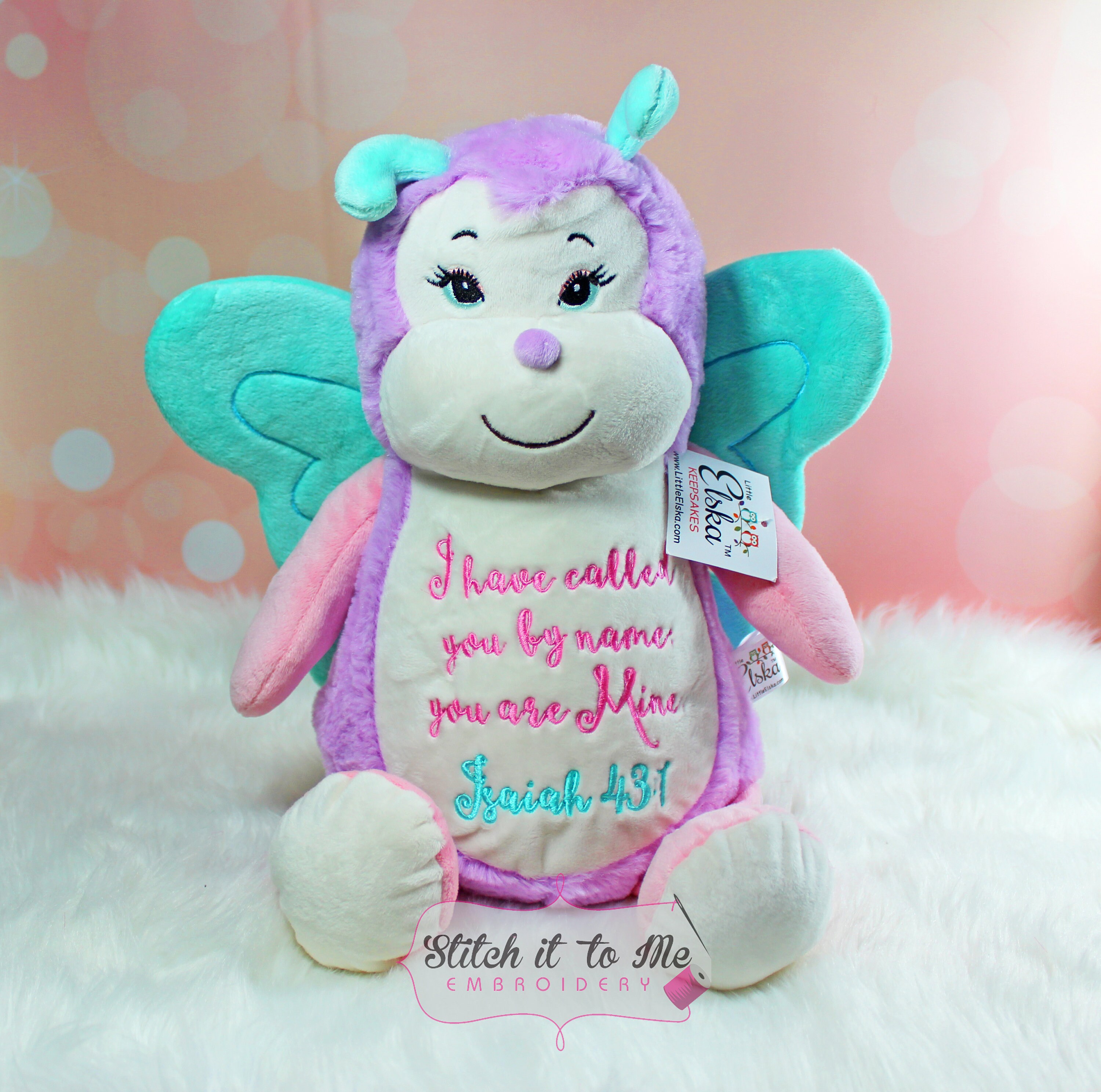 Personalized Stuffed Butterfly Embroidered Butterfly Baby Etsy