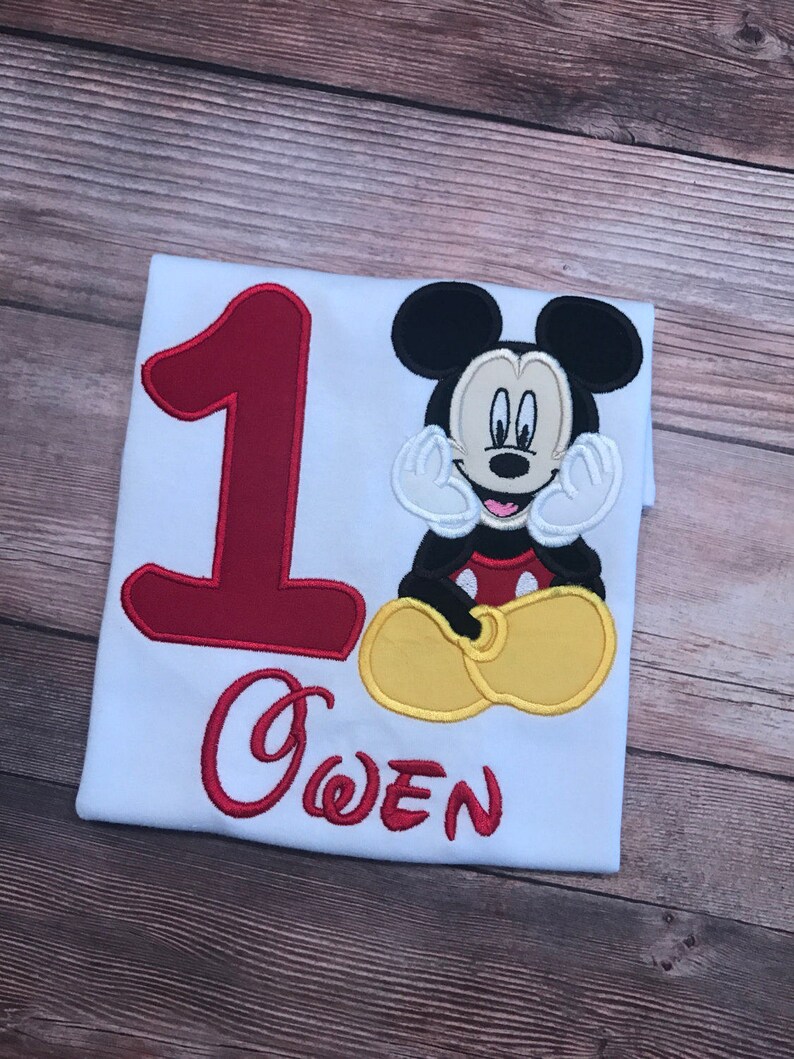 disney inspired mickey mouse birthday shirt numbers 1 9 etsy
