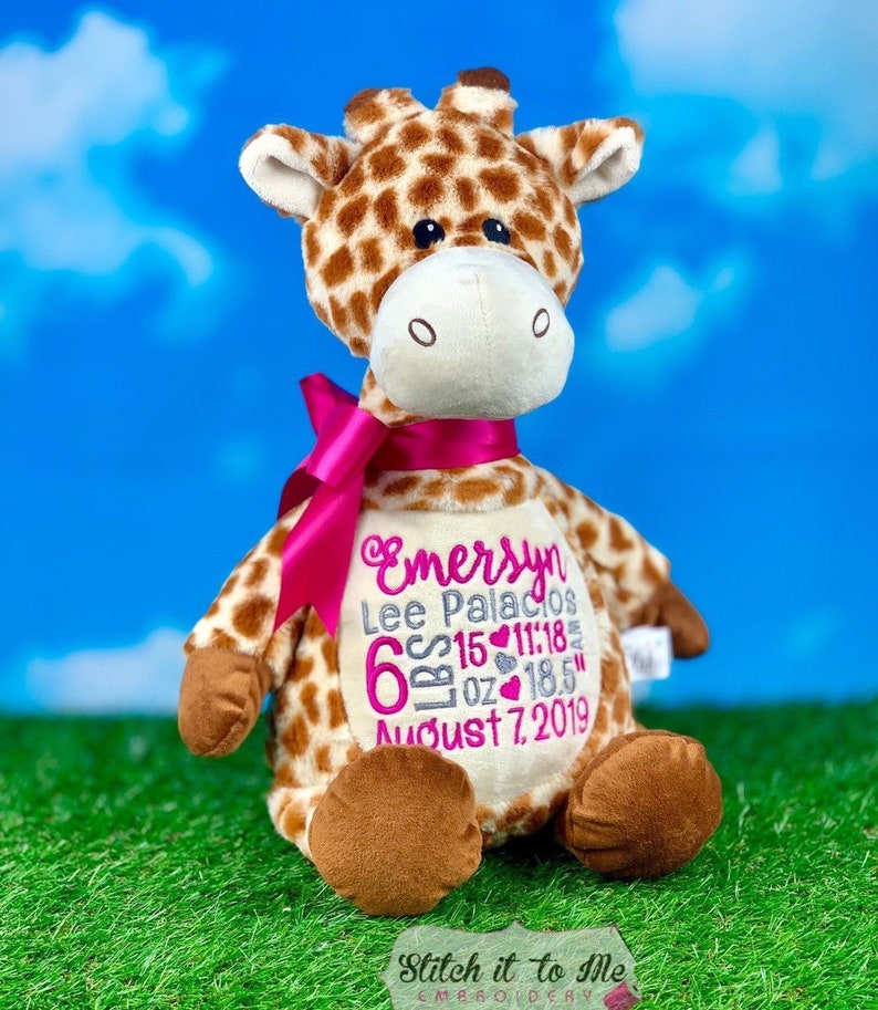 personalized giraffe stuffed animal