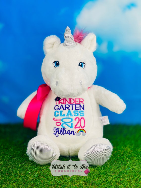 unicorn graduation plush