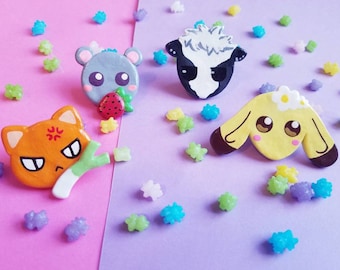 Zodiac Animal Polymer Clay Pins