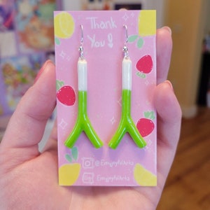 Boucles d'oreilles poireau