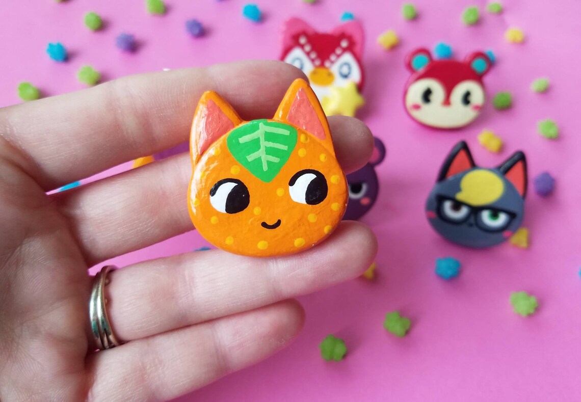 Animal Crossing Polymer Clay Pins Set B Etsy UK