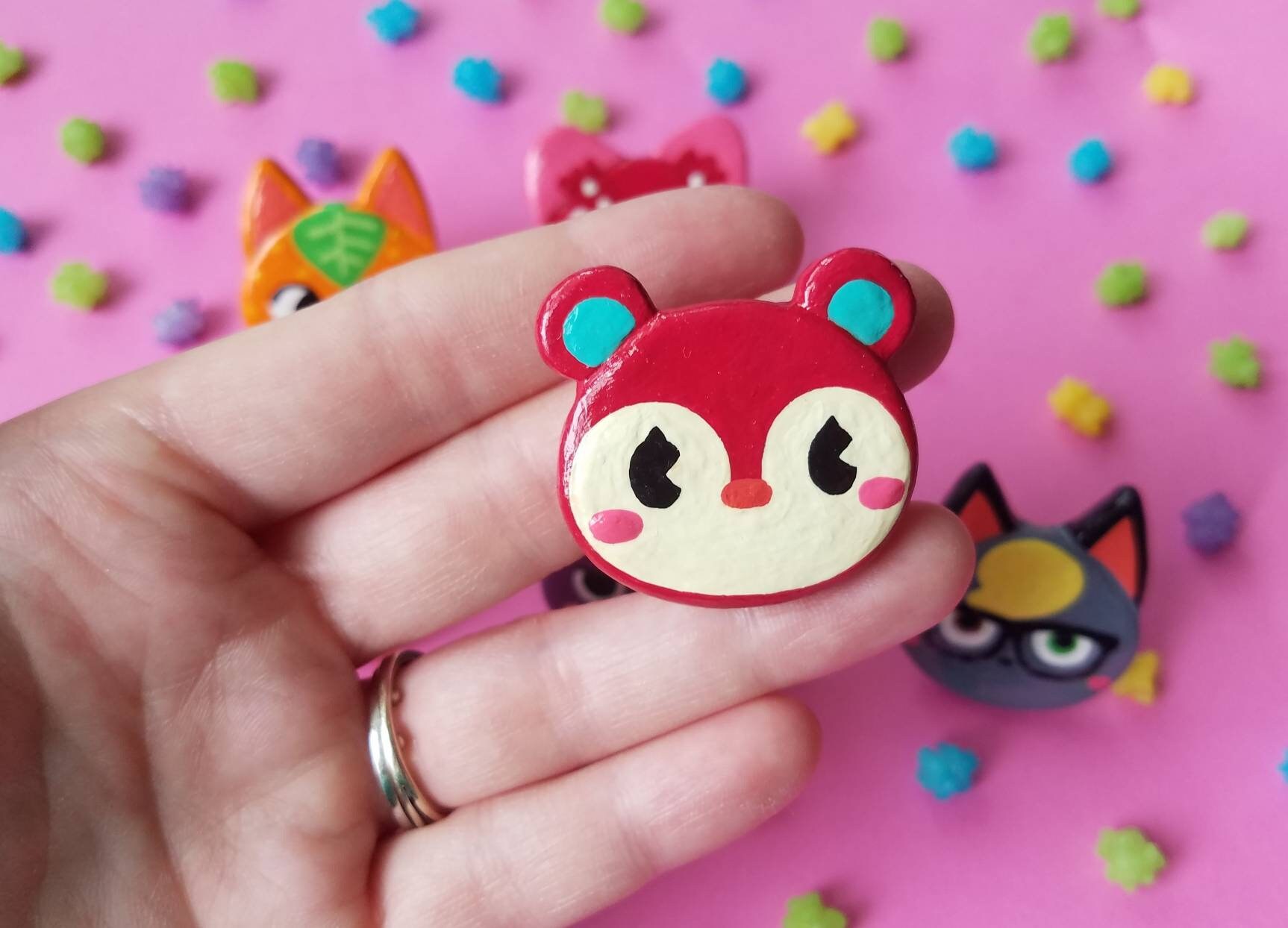 Animal Crossing Polymer Clay Pins Set B Etsy UK