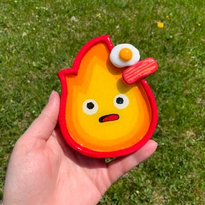 Fire Demon Polymer Clay and Resin Trinket Dish