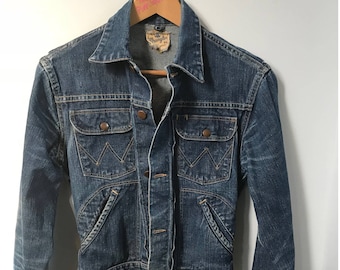 Vintage 1950s Wrangler Blue Bell Denim Jacket Size 34 - Vintage Jean Jacket - Wrangler Jean Jacket - 1950s Denim Jacket