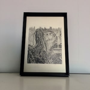 Film ORIGINAL A4 (8,3 x 11,7 Zoll) Bleistiftzeichnung - Filmkunst handgemachtes Kunstwerk Poster