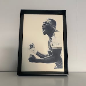 Dibujo a lápiz de jugador de fútbol, arte A4 (8,3 x 11,7 pulgadas), impresión de dibujo - dibujo de los Países Bajos, obra de arte hecha a mano, póster
