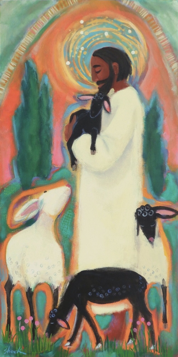Good Shepherd Art Print: Vicki Shuck Reproduction, Inspirational Wall Decor