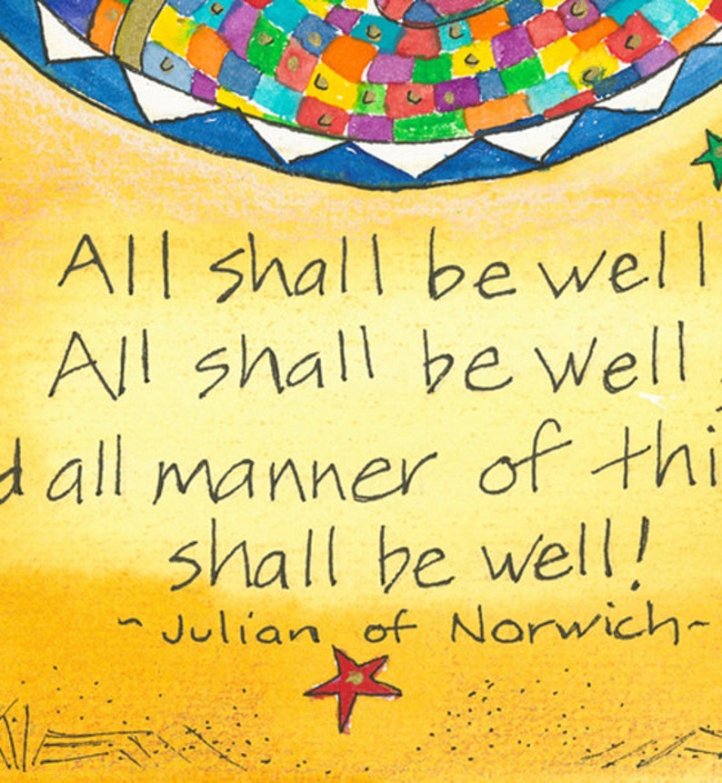 All Shall Be Well Art Print Julian of Norwich Inspirational - Etsy UK