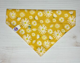 Gänseblümchen und Bienen Druckelemente | über das Halsband Hundehalstuch | Hundemama Stirnband oder Scrunchie