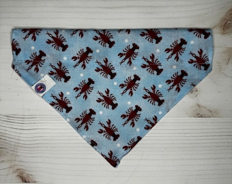 lobsta print items | over the collar dog bandana | dog mama headband or scrunchie