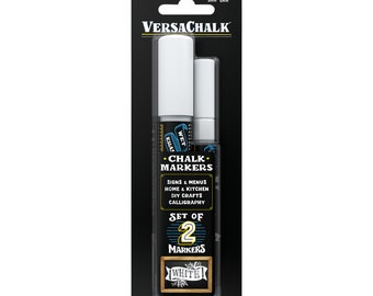 VersaChalk White Liquid Chalk Markers, Set of 2 Combo Set